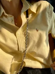 ヴィンテージ ポロシャツ 長袖 キッズ イェロー 黄色