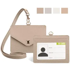 【新品】 3CCart パスケース 横型 IDカードホルダー 両面 社員証 首掛け カードケース ネームホルダー 背面ポケット付き 定期入れ レディース メンズ IDケース 両面用 背面 収納 カードケース 社員証 名刺 名札ケース 定期入れ 通勤 パスケ 1