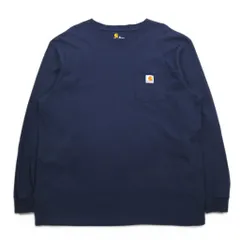 Carhartt ロングスリーブ ポケット Tシャツ ロンT XL ネイビー ORIGINAL FIT K126 メキシコ製