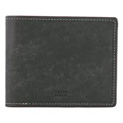 新品 [タケオキクチ] 財布 二つ折り 本革 メンズ 780613 マルゴII レザー 牛革 【01】 ブラック