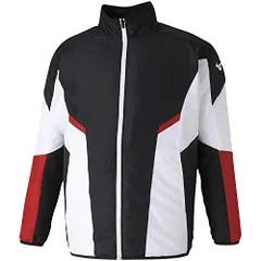 新品 テニスウェア ウィンドブレーカージャケット 総裏メッシュ 撥水 62JE1001 ブラック×レッド M