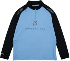 新品 [ルースイソンブラ] ジュニア ジャージトップ Jr LS 2WAY HALF ZIP TOP L2222051 (160 Lブルー/ブラック)