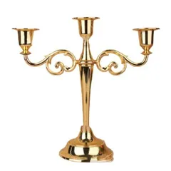 3本立てキャンドルスタンド（燭台） ゴールド