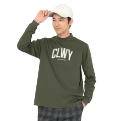 新品 [キャロウェイ] 長袖シャツ モックネック ストレッチ UVカット レトロなカレッジ風ロゴ 裾口リブ仕様 ゴルフ C25233105 メンズ