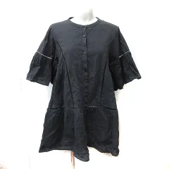 グローバルワーク GLOBAL WORK ワンピース ミニ 半袖 レース F 黒 ブラック /YI