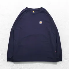 carhartt FORCE 難燃 FR ロングスリーブ Tシャツ ロンT XL ネイビー ストレッチ 102904-410 メキシコ製
