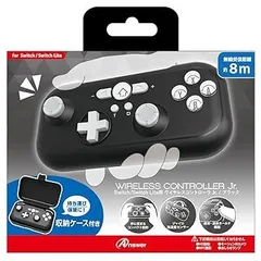 【中古】(未使用･未開封品)アンサー Switch/Switch Lite用ワイヤレスコントローラ Jr. ブラック (Nintendo Switch 動作確認済み)