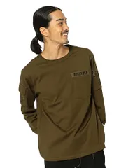 新品 [Avirex] [アヴィレックス] ファティーグ クルーネック 長袖 Tシャツ LONG SLEEVE FATIGUE CREW NECK T-SHIRT 6113448 メンズ XXL 075 OLIVE