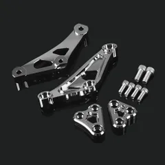 新品 Kazuma z900rs 2019-2025 用 エンジンマウント補強ブラケット フレームサポートキット アルミ合金製 CNC加工 高剛性 Z900RS/カフェ アクセサリー 2019 2020 2021 2022 2024 (クロム)のサムネイル