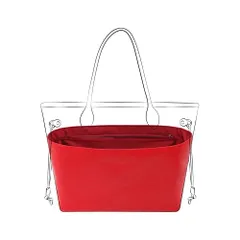 新品 DGAZ ネヴァーフ適用 デュポン紙&シルク タイベック 超薄 インナーバッグ 防水 超軽量 柔らかい バッグインバッグ バッグオーガナイザー For neverfull bag(レッド、ネヴァーフMM用）