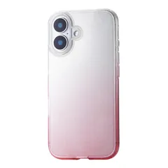 エレコム iPhone 16 ケース クリア グラデーション ラメ マイクロドット加工 ソフト TPU ストラップホルダーシート付 ワイヤレス充電対応 meliano かわいい おしゃれ ペールピンク PM-A24AUCW [ペールピンク] [1)ケース単体]
