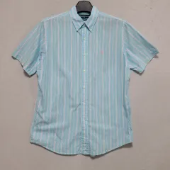 한글텍正規品 ポロ ストライプ 半袖 シャツ メンズ100-105 ㅡ0703