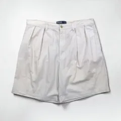 Polo by Ralph Lauren 90年代 ポロチノ TYLER FIT 2タック ショートパンツ ハーフパンツ L ベージュ コットン