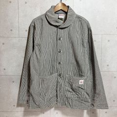 POINTER ポインター USA製 ヒッコリー カバーオール 丸襟 ジャケット アウター M ネイビー ホワイト 白 メンズ SQ-9-10