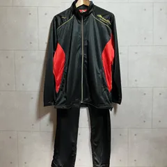 Mizuno Pro ミズノプロ セットアップ ジャージ トラックジャケット トップス ジャージパンツ L ストライプ 上下セット ブラック 黒 レッド 赤 ゴールド ロゴ 野球 スポーツ ウェア ウォームアップ メンズ SQ-9-16