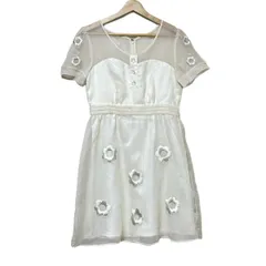 Chesty(チェスティ) ワンピース サイズ1 S レディース - 白 半袖/ひざ丈/刺繍/フラワー(花)