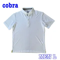 cobra コブラ 半袖 ロゴ刺繍 速乾性 ストレッチ ボタンダウン ポロシャツ L