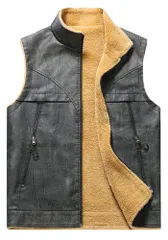 新品 [Maeau] ベスト メンズ フリースベスト フィッシングベスト 防寒アウター 裏起毛 PU 撥水・保温 冬服 厚手 暖かい 多ポケット 立ち襟 大きいサイズ 作業用 釣り用 撮影用 登山 多機能 カジュアル ブラック M