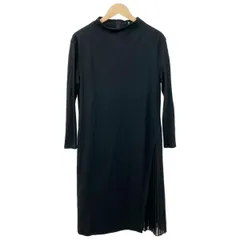 NEMIKA/NEMIKA by Leilian(ネミカ) ワンピース サイズ11 M レディース - 黒 ハイネック/長袖/ひざ丈/プリーツ