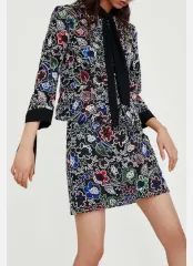 タグなし新品 ZARA ザラ 刺繍 セット XS