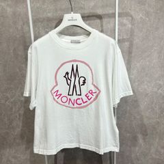 MONCLER ロゴプリント Tシャツ 半袖 ホワイト - メルカリ