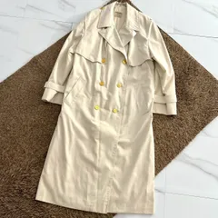 希少✨️CELINE セリーヌ ヴィンテージスプリングコート ダブルボタン 金ボタン ロングコート フランス製 ライトベージュ オーバーサイズのサムネイル