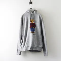 ポロ ラルフローレン POLO RALPH LAUREN ポロベア プリント プルオーバーパーカー XS グレー┃スウェット トレーナー【2400014864304】