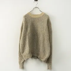 スローン SLONE ラムズウール3G天竺カラーミックスクルーネックニットプルオーバー2｜ベージュ トップス セーター【2400014864472】