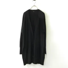 サンプル品 イレーヴ YLEVE ウールニットVネックカーディガン 1＼ブラック ロング 羽織り【2400014865448】のサムネイル