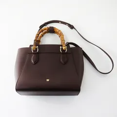 極美品 スナイデル SNIDEL バンブースクエアバッグ‖ブラウン かばん 鞄 ハンドバッグ【2400014860955】