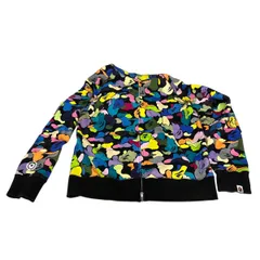 A BATHING APE アベイシングエイプ 001ZPG801019X Lサイズ ジップパーカー シャーク マルチカラー 中古 T10894397