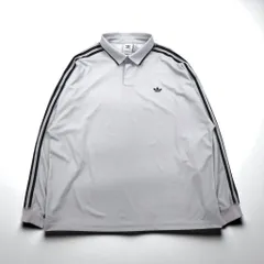 adidas originals アディカラー ラグビー ポロシャツ ジャージ XL グレー ポリエステル トレフォイルロゴ 3ストライプス HK9900
