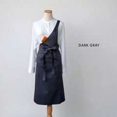 茶道 稽古着 エプロン ワンショルダー カフェ ユニフォーム 黒【black