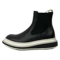 LOEWE(ロエベ) ショートブーツ 37 レディース美品  - 黒×白 サイドゴア レザー