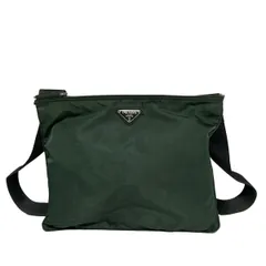 PRADA(プラダ) ショルダーバッグ - ダークグリーン マチなし/斜めがけ