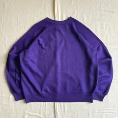 ～90s　vintage　ヴィンテージ　MADE IN USA　アメリカ製　ACTIVE WEAR　ラグランスリーブ　短丈スウェット　トレーナー　無地　紫　パープル　XL　一点物　Y2K　C-BOY　アメカジ　raglan sleeve sweat shirt