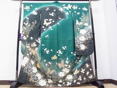 D684 訪問着 花刺繍 正絹 着物 単衣 未使用極美品 - メルカリ