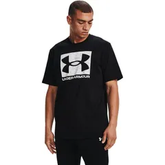 アンダーアーマー レディース トップス Tシャツ ロゴ Mens Under Armour Camo Boxed Logo Tee Black ブラック