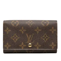 ルイ ヴィトン モノグラム ポルトモネ ビエ トレゾール M61730 ブラウン PVC レザー レディース LOUIS VUITTON【1-0259929】