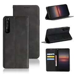 【特価商品】ケース II 手帳型 適用 エクスペリア 1 II / 1 SOG01/ SO-51A 手帳型 ケース カバー PUレザー 適用 カード収納 財布型 耐衝撃 ケース マグネット スタンド機能付き Xperia 5色 (適用 Xperia 1 II 