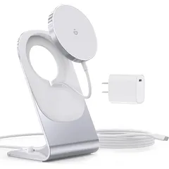 ワイヤレス充電器 Mag Safe充電器 マグネット式 【magsafe充電器＋magsafeスタンド+ 20W USB-Cアダプター】 USB-Cケーブル 1.5m付き マグセーフ充電器 スタンド/パッド くっつく iPhone17/16/15/14 / 0