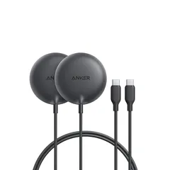 Anker Zolo Wireless Charger (Magnetic, Pad) 2個セット ブラック Qi2対応 マグネット式 ワイヤレス充電/ワイヤレス出力 iPhone MagSafe対応 iPhone 16 / 16 Pro / 16 Pro 0