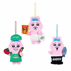 おぱんちゅうさぎ フレッシュおぱんちゅマーケット マスコット 全３種コンプリートセット