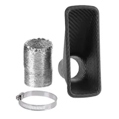 ヒロワールドトレード エアインテーク ダクト エアクリーナー HWT 車 汎用 アルミ 蛇腹 タイプ ターボ エアーファンネル ダクトホース （角型）