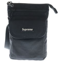 SUPREME (シュプリーム) 19AW Shoulder Bag ロゴ刺繍 ショルダーバッグ サコッシュ ブラック