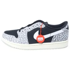 NIKE (ナイキ) Air Jordan 1 Retro Low OG Black Cement エアジョーダン1 ブラックセメント US9.5/27.5cm ローカットスニーカー ブラック
