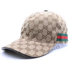 GUCCI (グッチ) オリジナルGGキャンバス ベースボールキャップ 帽子 200035 KQWBG ベージュ