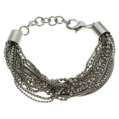 MM6 Maison Margiela (エムエムシックスメゾンマルジェラ) MULTI CHAIN BRACELET マルチチェーンブレスレット シルバーのサムネイル