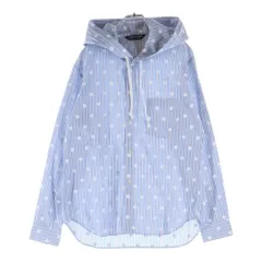 COMME des GARCONS HOMME DEUX (コムデギャルソン オムドゥ) 23SS AD2022 水玉模様 フード付長袖ストライプシャツ ブルー/ホワイト DK-B041のサムネイル