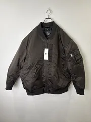 R00542ユニクロ UNIQLO｜ジルサンダー JILSANDER｜MA1｜ハイブリッドダウン｜オーバーサイズ｜グレー GRAY｜ナイロン｜Y2K｜90S｜古着｜アメカジ｜USA古着｜ヴィンテージ｜今期トレンド｜フォロー割